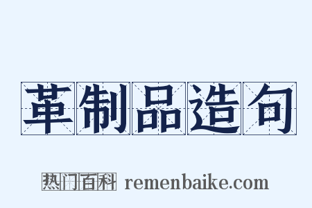 革制品造句是什么意思的图片